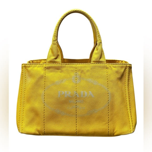 15-16 Prada Canapa Tote Ananas, (Med Size) - Picture 2 of 15